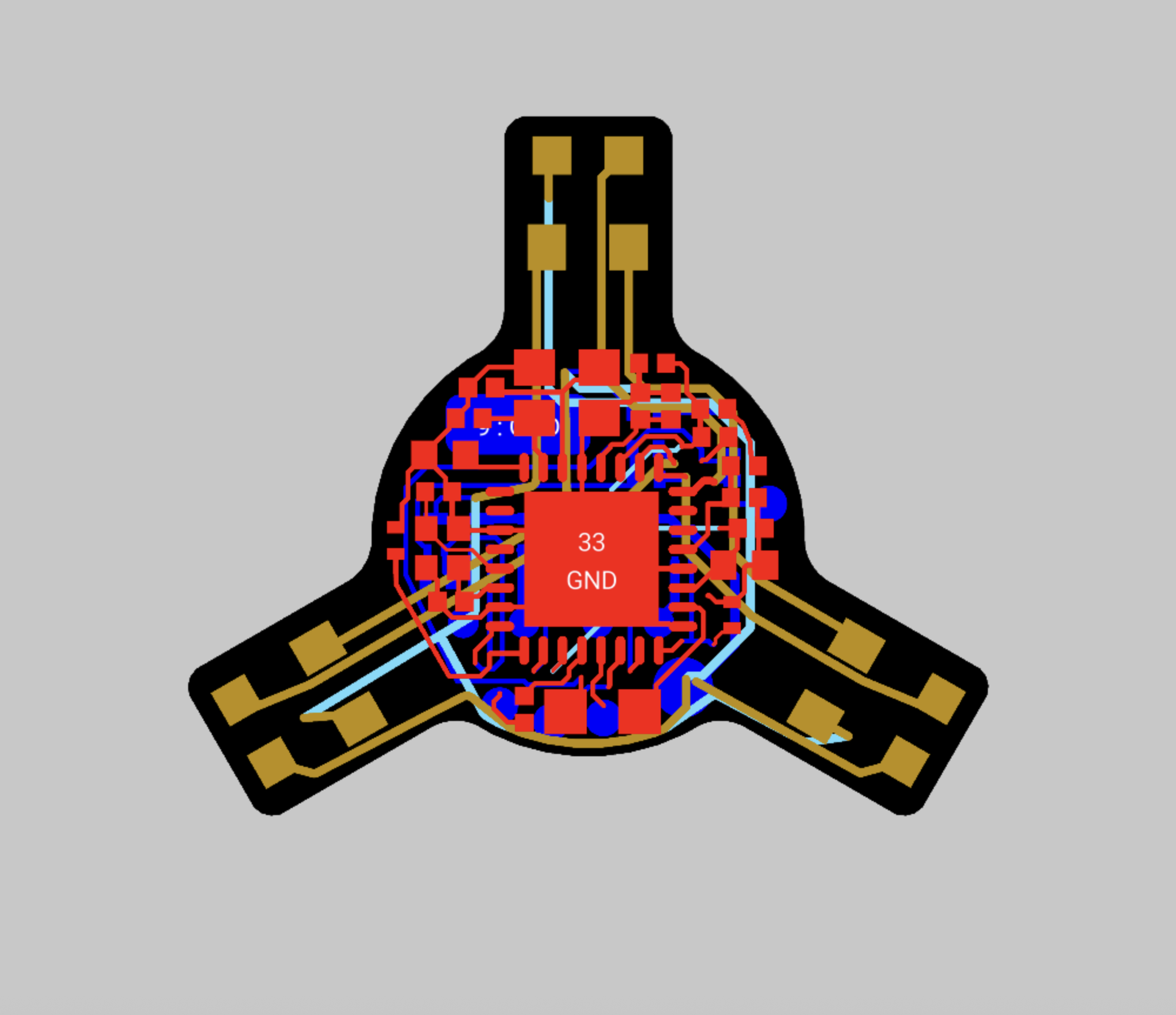 Rigid-flex PCB close-up